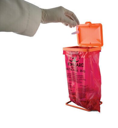 Poxygrid® Bench-Top Biohazard Bag Holder and Cover

