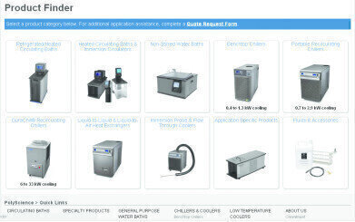 PolyScience Website Now Features Product Finder for Over 300 Liquid Temperature Control Solutions