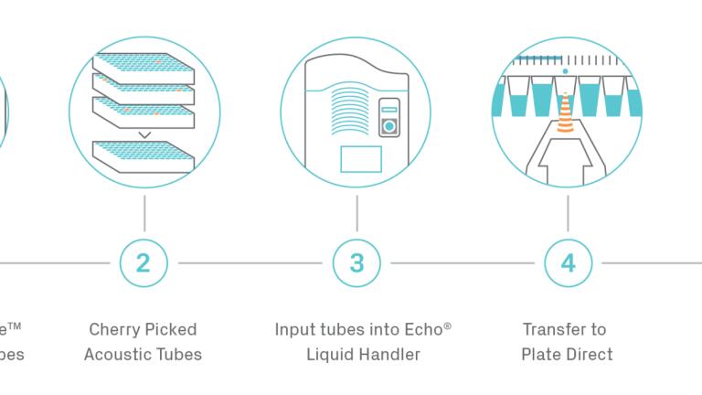 From plates to tubes: Enabling fully acoustic sample management in drug discovery