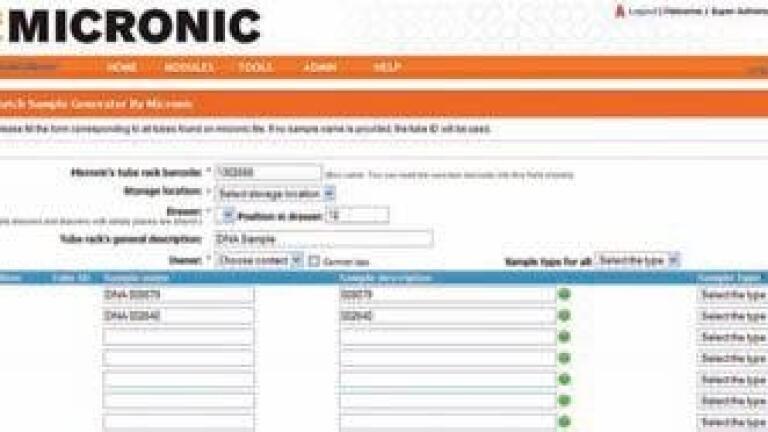 Efficient Organisation and Tracking of Samples