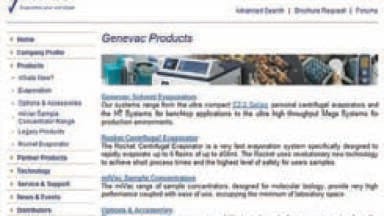 Webpage for Evaporators, Concentrators, Freeze Dryers & Lyophilisation Systems