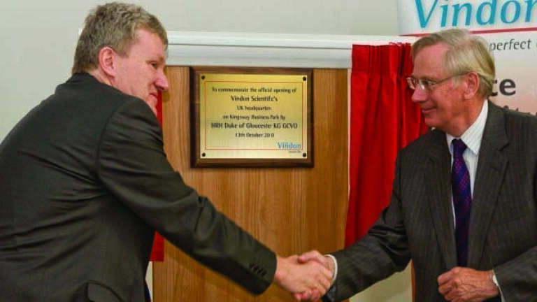 HRH the Duke of Gloucester opens Vindon’s premises