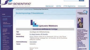 German Language Freeze-Drying Webinar Programme