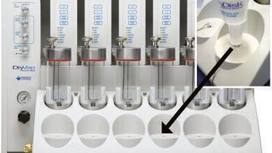Automated solvent drying, solvent evaporation and sample concentration.
