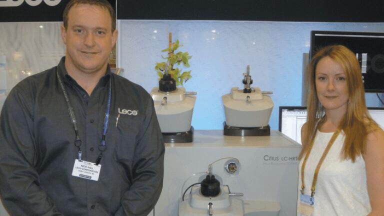 Nicholas Hall, National Sales Director of
Separation Science at LECO (left) with Tamsyn
Cox, ILM Features Editor (right)