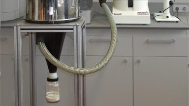 NEW: Cyclone for Centrifugal Mill for fine grinding of heat-sensitive samples