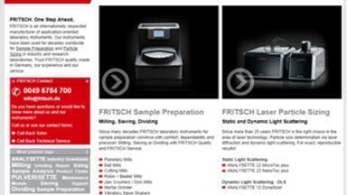 Transforming Old into New FRITSCH Relaunch of the  Homepage