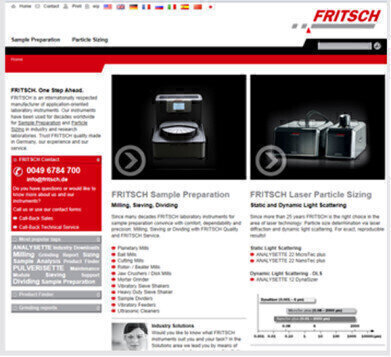 Transforming Old into New FRITSCH Relaunch of the  Homepage
