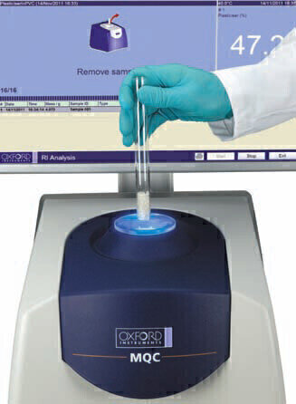Magnetic Resonance MQC Benchtop NMR System for Quality Control of their PVC-Based Products