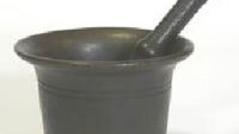 Fig. 1: A mortar: the simplest instrument of mechanical 