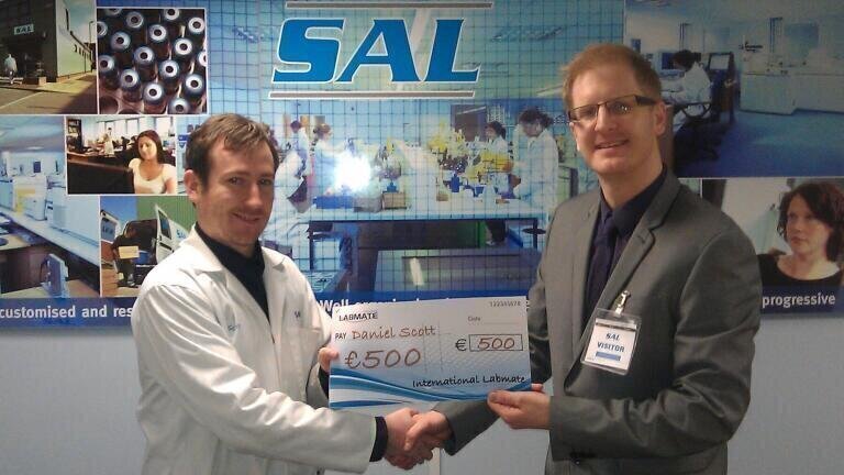 Daniel Scott of Scientific Analysis Laboratories wins €500 Labmate Competition