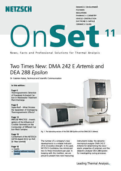 News, Facts and Professional Solutions for Thermal Analysis - Customer magazine OnSet 11 now available!
