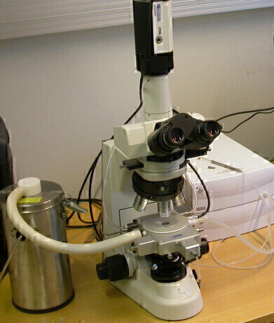Temperature Controlled Stage used by Scientists at the Geological Survey of Finland for Fluid Inclusion Microthermometry
