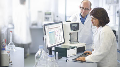 Viscosity and Size Analysis System used to study effects of Excipients on Protein Formulation Viscosities
