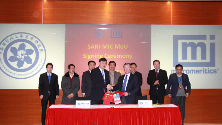 Mutual Agreement between Shanghai Advanced Research Institute and Micromeritics Instrument Corporation to Create Advanced Materials Characterisation Laboratory