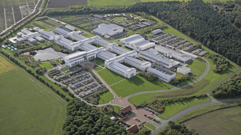 Aerial view of Fera’s Sand Hutton site: Image Courtesy The Food and Environment Research Agency (Fera), Crown Copyright