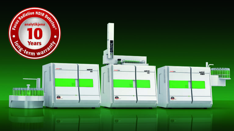 TOC Analyser now with 10 Year Warranty on NDIR Detector
