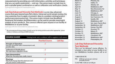Take A Fresh Look At Viscosity Measurement with Hands-On Training 
