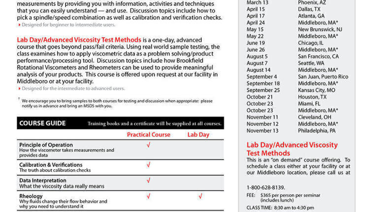 Take A Fresh Look At Viscosity Measurement with Hands-On Training 