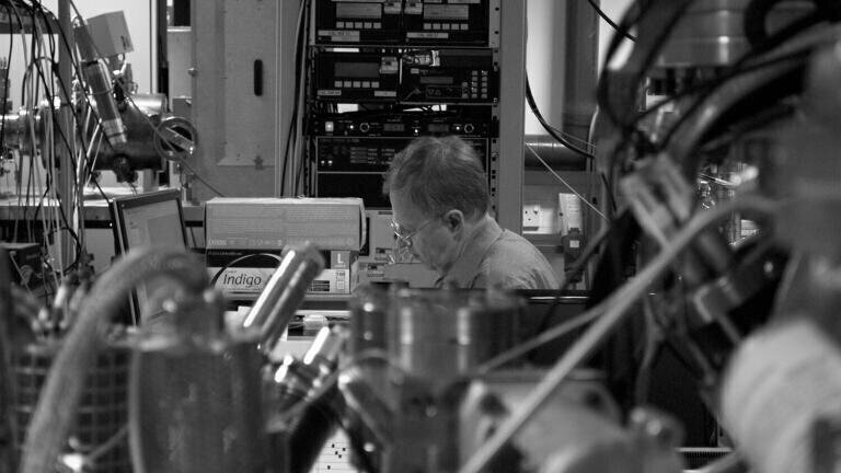 Photowalk Online Winner - ‘At one with the machines’ - ASTeC employee, Oleg Malyshev, working in the Vacuum laboratory at the Cockcroft Institute.
(Credit: STFC/Mike Tyldesley)
