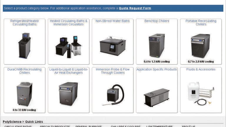 PolyScience Website Now Features Product Finder for Over 300 Liquid Temperature Control Solutions
