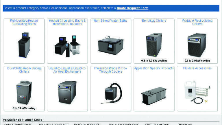 PolyScience Website Now Features Product Finder for Over 300 Liquid Temperature Control Solutions