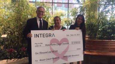 Integra Announces $10,000 Contribution to Dana-Farber Cancer Institute