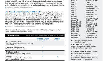 In-Depth Viscosity Measurement Training from Brookfield