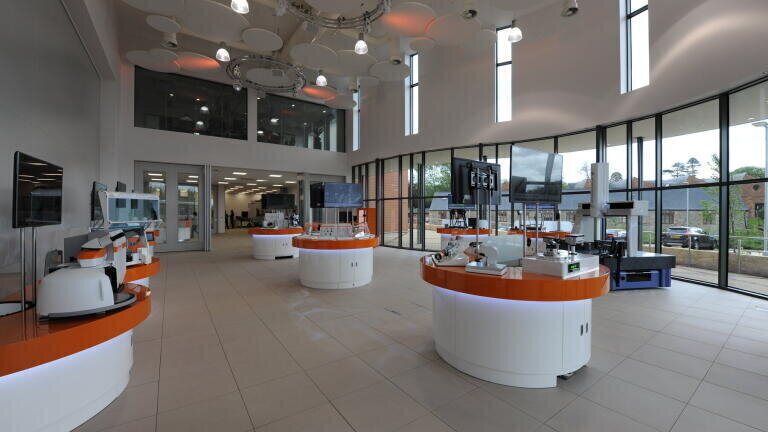 The RIC demonstration area with examples of metrology and healthcare product lines