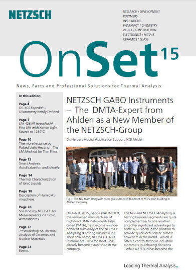 OnSet 15: The latest version of the NETZSCH customer magazine is available now!
