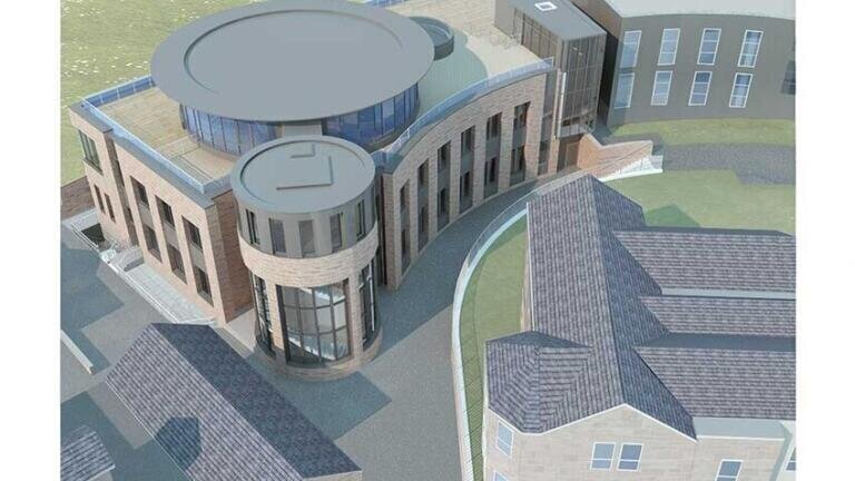 North Birdseye architectural drawing of the Higgs Centre for Innovation
(Credit: jmarchitects)
