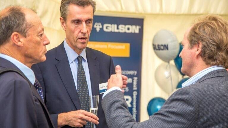 Andrew Selous, MP for South West Bedfordshire with the Gilson UK team