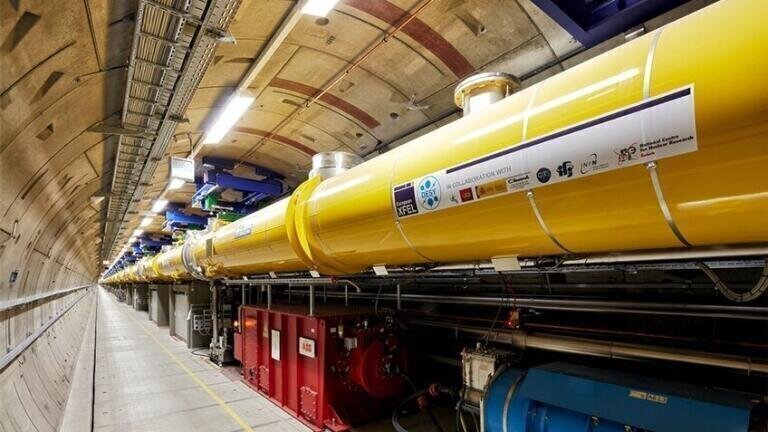 The European XFEL accelerator tunnel.(Credit: European XFEL)
