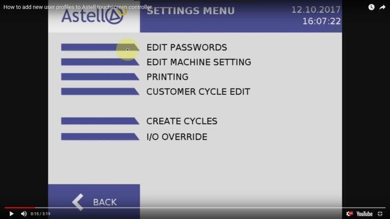 New Video Tutorials for Autoclave/Steriliser Touchscreen Controller Announced