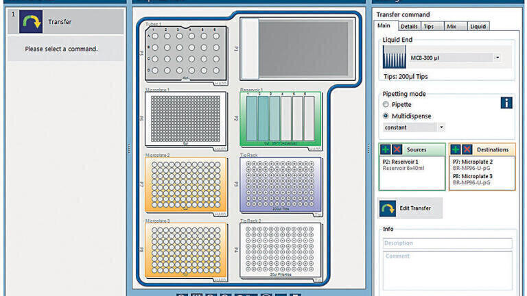 The Flow Box can be switched on and off easily using the Liquid Handling Station software.