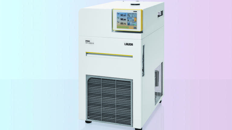 The new Lauda PRO RP 290 EC low temperature circulation thermostat for demanding low temperature applications ranging from -90 to 200°C. It offers a cooling capacity of 0.8 kW and a heating capacity of 2.5 kW.