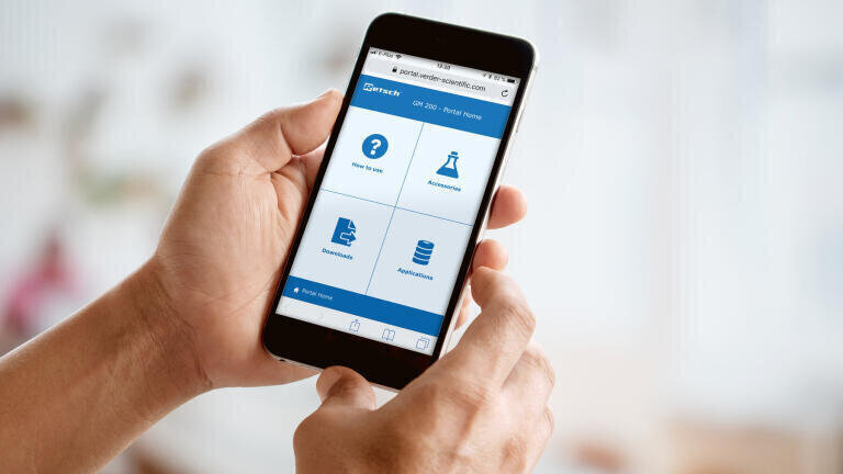 Figure 2: The MyRETSCH web portal offers a wealth of product and application information 