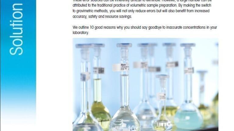 Gravimetric Sample Preparation Can Reduce Errors