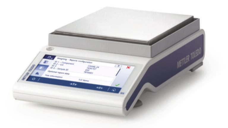 Report configuration can be customised on MS-TS analytical and precision balances. 