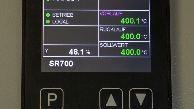 Based on customer requirements, the heat transfer system reaches a working temperature of 400°C without any problems.
