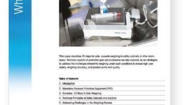 13 Steps to Safe Weighing