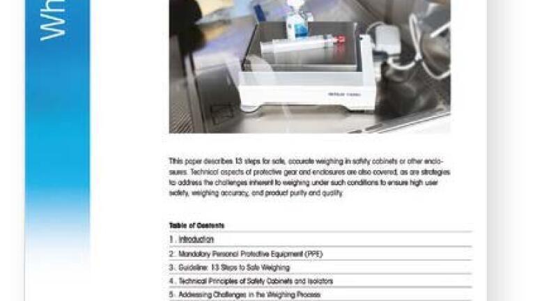 13 Steps to Safe Weighing