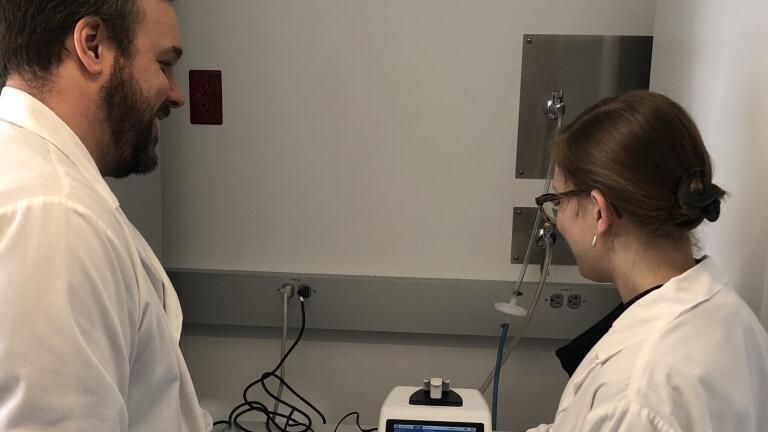 Tufts Launchpad | BioLabs Scientists with CellDrop FL Automated Cell Counter.