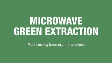 Modernising Trace Organic Analysis in Environmental Sample Extraction