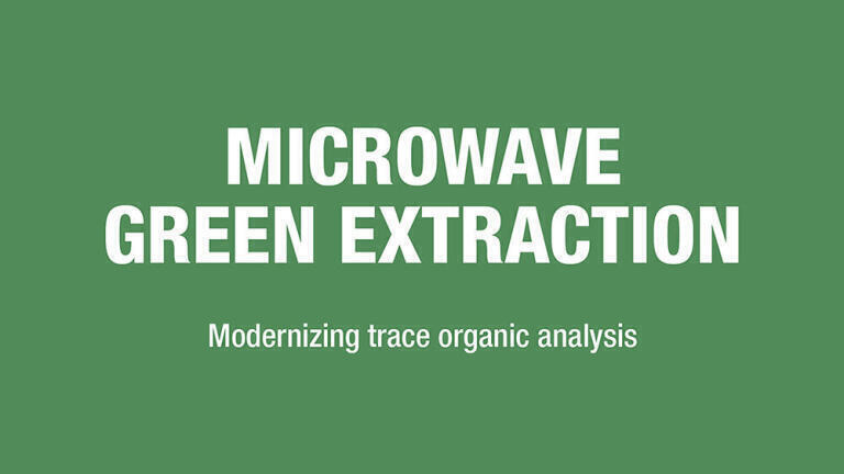 Modernising Trace Organic Analysis in Environmental Sample Extraction