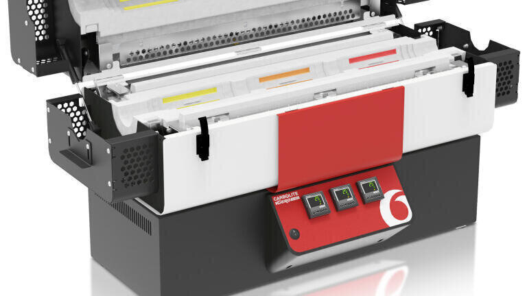 A gradient tube furnace designed to provide a temperature gradient along the length of the heated zones.