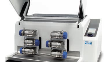 New Mixer Mill Processes 2 to 50 Samples in One Batch