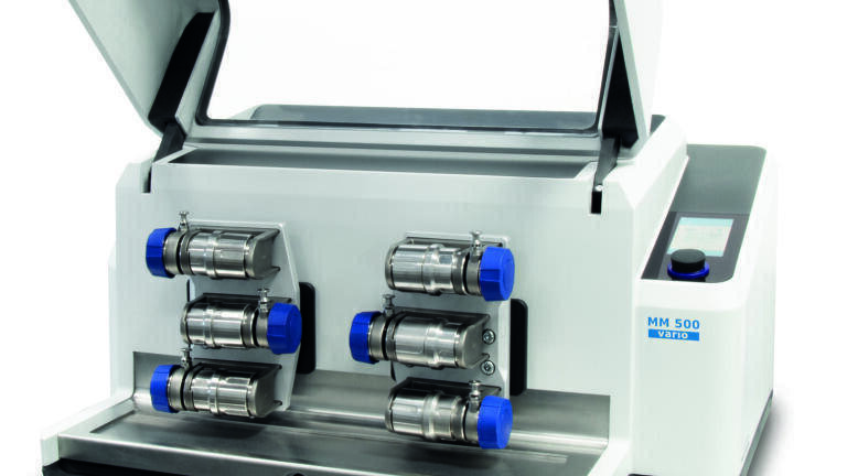 New Mixer Mill Processes 2 to 50 Samples in One Batch