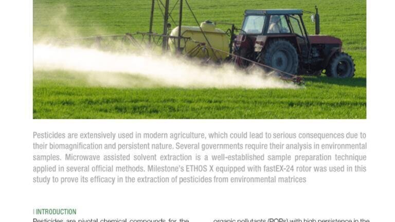 Microwave Assisted Extraction of Pesticides from Environmental Samples