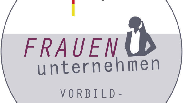 The seal of the BMWi initiative ‘Frauen unternehmen’.